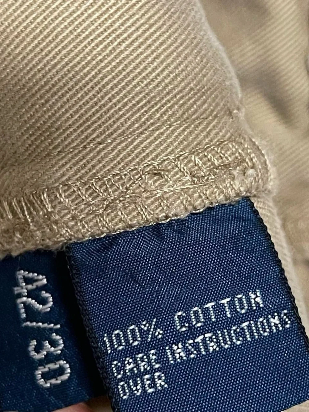 Polo Ralph Lauren Khaki Vintage Pleated Chino Pants Men's 42 X 30 100% Cotton